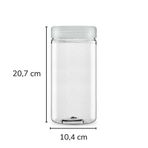 Sarkap 1500 ml Şeffaf Silindir Pet Kavanoz