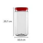 Sarkap 1500 ml Silindir Pet Kavanoz Kırmızı