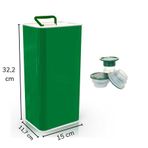 Sarkap 5 lt Yeşil Kapaklı Kulplu Zeytinyağı Tenekesi