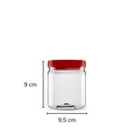 Sarkap 500 ml Silindir Pet Kavanoz Kırmızı
