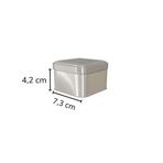 Sarkap 73x42 mm Silver Metal Kare Kutu