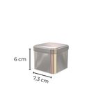 Sarkap 73x60 mm Silver Metal Kare Kutu