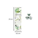 Sarkap 750 ml Beyaz Yeşil Baskılı Kapaklı Silindir Zeytinyağı Tenekesi