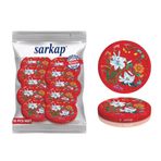 Sarkap 82 mm Bordo Çiçek Desenler Hijyenik Paketli 10 Adet Kavanoz Kapağı
