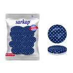 Sarkap 82 mm Mavi Kalpli Desenler Hijyenik Paketli 10 Adet Kavanoz Kapağı