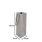 Sarkap 8x25x8 cm Örgü İp Saplı Kraft Çanta