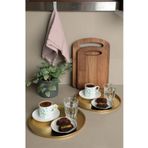 Sarkap Home 24 cm 2'li Yuvarlak Sunumluk Tepsi - Gold