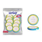 Sarkap La Dolce Vita 82 mm Sarı Mavi Hijyenik Paketli 10 Adet Kavanoz Kapağı