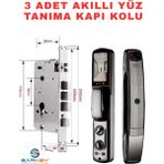 Sarkey SR-1600 Wifi Akıllı Kapı Kilidi Yüz Tanıma Parmak Izi Şifre Kart ve Görüntülü Görüşme Özellikli - 3 ADET