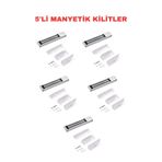 Sarkey Sr-180 + Zl Aparat Seti 180 Kg Manyetik Kilit 12/24V Dc Elektromanyetik Kapı Kilidi 5 Adet