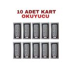 Sarkey Sr-200 Em Metal Kasa Kartlı Ve Şifreli Geçiş Sistemi Rfıd Proximity Kart Okuyucu 125 Khz 10 Adet