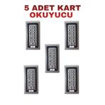 Sarkey Sr-200 Em Metal Kasa Kartlı Ve Şifreli Geçiş Sistemi Rfıd Proximity Kart Okuyucu 125 Khz 5 Adet