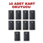 Sarkey SR-204 Em Max Kartlı ve Şifreli Geçiş Sistemi Proximity Rfıd Kart Okuyucu 125 Khz 12/24V Ac/dc - 10 ADET