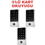 Sarkey SR-212 Tf Çift Frekans Parmak Izi Kart Okuyucu 125KHZ + 13.56MHZ Dokunmatik Şifreli Biyometrik Geçiş Kontrol Sistemi 10000 Kullanıcı - 3 ADET