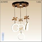 Sarkıt Modern LED Avize, 3 Renk Kumandalı, Çiçek Desenli Kristal Süslemeli, Uzaktan Kumanda ile Işık Ayarlı, Tavan Aydınlatma