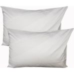 Sarla Yastık Kılıfı 2'li Paket Ranforce Model 12 - 50 x 70 cm - Beyaz