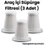 Şarlı Araç Içi Süpürge Hepa Filitresi 3 Adet Filitre