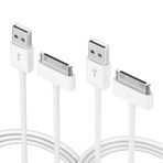 sarmert Apple Sertifikalı 30 Pin USB Şarj Kablosu, UPoweradd 4 ft USB Senkronizasyon Şarj Kablosu iPhone Uyumlu 4 4s 3G 3GS iPad 1 2 3 iPod Touch Nano Beyaz (2 ADET)