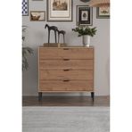 SARMOBİ Arden 4 Çekmeceli Şifonyer 90x88x40 cm Kahverengi – Modern Tasarım