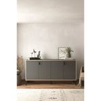 SARMOBİ Arden 4 Kapaklı Konsol 160x80x44 cm Antrasit – Modern Tasarım