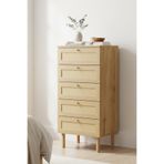 SARMOBİ Baru 5 Çekmeceli Şifonyer/Çamaşırlık 50x105x42 cm Cadiz Meşe – İskandinav Tasarım