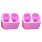 SAROAD 2X Baby Bootie Silicone Fondant Mold Knitted Baby Shoes Cake Decorating Tools DIY Mould Candle Soap Clay Mold