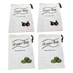 SAROAD 4 parçalı patates saklama kutusu, yemek odası için, patates ve soğan saklama torbası, yan fermuarlı, iç astarlı çiftçi soğan torbası, 35 x 26 cm patates saklama kabı