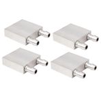SAROAD 4X Birincil Alüminyum Alaşımlı Su Soğutma Bloğu Sıvı Su Soğutucu Isı Emici Sistemi için 40X40mm Gümüş Kullanımı