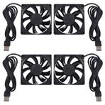 SAROAD 80mm 5V USB Fan 80mm 8cm 8015 fırçasız DC soğutma fanı PC bilgisayar yönlendirici durumda Fan soğutucu 4 adet