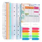 SAROAD 82 yaprak A6 bütçe planlayıcısı dolum not defteri aylık haftalık planlayıcısı not defteri 6 delik A6 bağlayıcı kapak tasarruf B