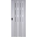 Sarpaş Akçaağaç Camlı 12 mm Katlanır Akordeon Pvc 117x237 cm Akordiyon Kapı