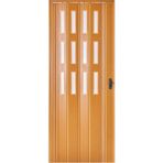 Sarpaş Akçaağaç Camlı Çift Açılım Katlanır Pvc 132x201 cm Akordiyon Kapı