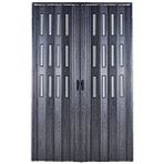 Sarpaş Akordiyon Kapı 177 X 218 Karaağaç Camlı 12mm Çift Açılım Katlanır Akordeon Pvc Karaağaç ( Antrasit )