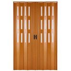 Sarpaş Akordiyon Kapı 207 X 232 Meşe Camlı 12mm Çift Açılım Katlanır Akordeon Pvc
