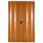 Sarpaş Akordiyon Kapı 230x222 Meşe Camsız Çift Açılım Kalın Kapı Katlanır Akordeon Pvc Anahtar Kilitli