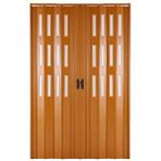 Sarpaş Akordiyon Kapı 237 X 185 Meşe Camlı 12mm Çift Açılım Katlanır Akordeon Pvc