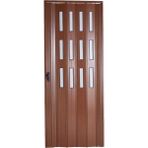 Sarpaş Ceviz Camlı 12 mm Katlanır Akordeon Pvc 102x207 cm Akordiyon Kapı