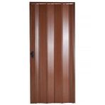 Sarpaş Ceviz Camsız Çift Açılım Katlanır Pvc 147x195 cm Akordiyon Kapı