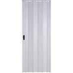 Sarpaş Katlanır Akordiyon Pvc Tek Kapı Camlı - 132 x 215 - Beyaz - 132 x 215 cm