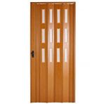 Sarpaş Meşe Camlı 12 mm Katlanır Akordeon Pvc 117x187 cm Akordiyon Kapı