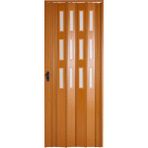 Sarpaş Meşe Camlı 12 mm Katlanır Akordeon Pvc 117x249 cm Akordiyon Kapı