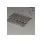 Şarra Gossi Gümüş Abiye Çanta Cam Taşlı Abiye Çanta Silver Portföy Çanta Cam Gece Çantası Clutch