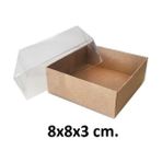 Sarruma Hediyelik Asetat Kapaklı 8 x 8 x 3 cm Kutu - 25 Adet