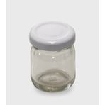 Sarruma Hediyelik Düğün,kına,nişan,mama,reçel,bal Için Ideal Mini-Küçük 40 cc Cam Kavanoz - Beyaz - 40 ml - 10 Adet