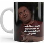 Sartre Art Kolpaçino Özgür Hedef Ben Miyim Tasarımlı Hediyelik Porselen Kupa Bardak - 001 - Beyaz - 330 ml