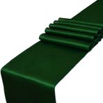 Sarvam Fashion 4'lü Paket Saten 12 X 274 cm Lüks Saten Masa Örtüsü, Düğünler, Tatil Yemekleri, Ziyafetler, Partiler ve Etkinlikler, Resmi Yemek ve Ev Dekoru için Mükemmel - (4 PC, Avcı Yeşili)