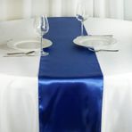 Sarvam Fashion 4'lü Paket Saten 12 X 274 cm Lüks Saten Masa Örtüsü, Düğünler, Tatil Yemekleri, Ziyafetler, Partiler ve Etkinlikler, Resmi Yemek ve Ev Dekoru için Mükemmel - (4 PC, Kraliyet Mavisi)