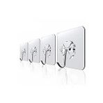 SAS Askı Askılık 5 Adet Güçlü Şeffaf Duvar Askısı Askılığı Yapışkan Vantuz Kanca Mutfak Banyo Aksesuar Sticker Beyaz