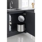 Sas Haus Banyo, Mutfak Dolabı İçi 11 Litre Metal Çöp Kovası – Krom, Tüm Dolaplara Uyumlu Tezgah Altı Çöp Kova