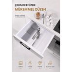 Sas Haus Çekmece İçi Bıçaklık Organizer Bölmeli Mutfak Düzenleyici Gri S-11029